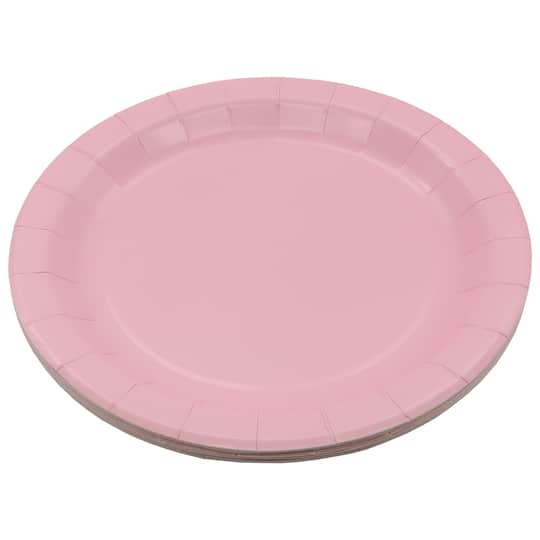 12 Packs: 10 ct. (120 total) 9" Light Pink Paper Dinner Plates by Celebrate It™